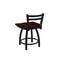 Holland Bar Stool Co 18" Low Back Swivel Vanity Stool, Black Wrinkle, Dark Cherry Maple Seat 41118BWDCMpl - alternate 5